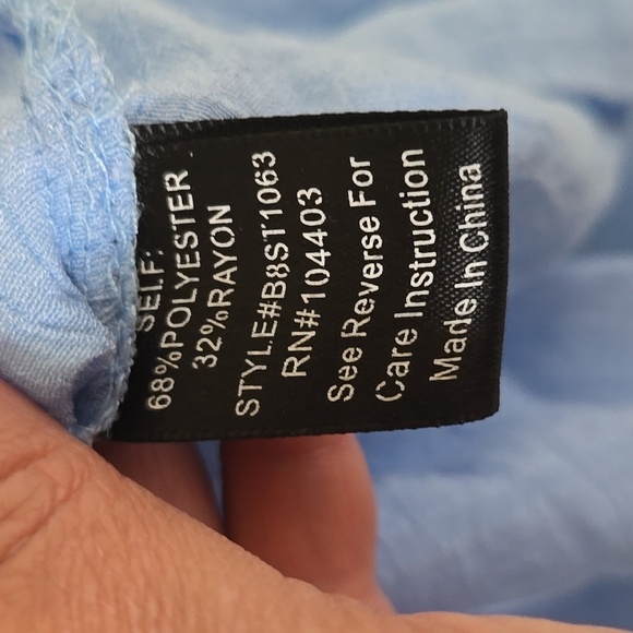 Blu Pepper Blue Embroidered Halter Style Tank Size Small - Picture 7 of 8